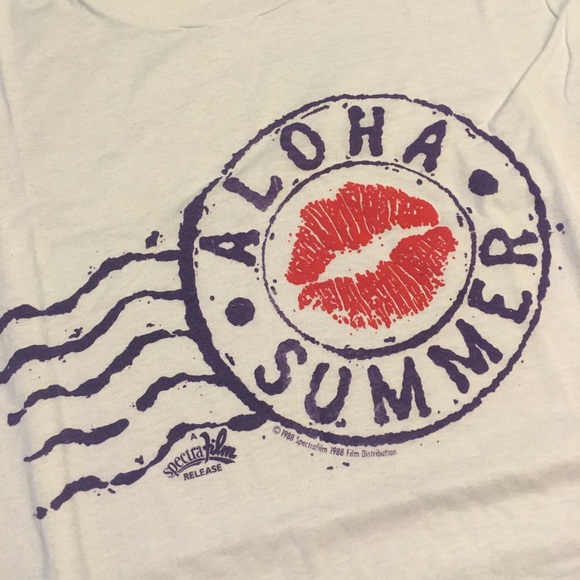 Vtg 1988 Aloha Summer 80s 90s Film Promo Tee XL - Picture 2 of 6